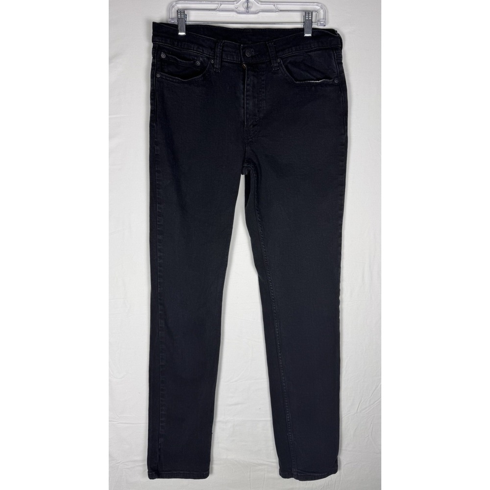 Levi's 511 Slim Fit Jeans Mens 34x34 Black Stretch Denim Dark Wash Modern